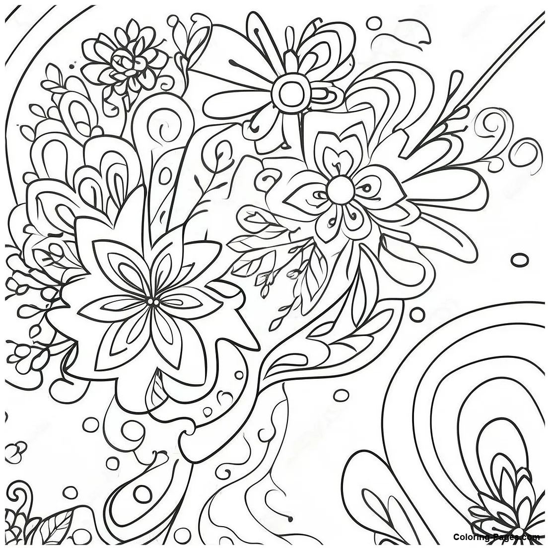 Vibrant rainbow coloring-pages