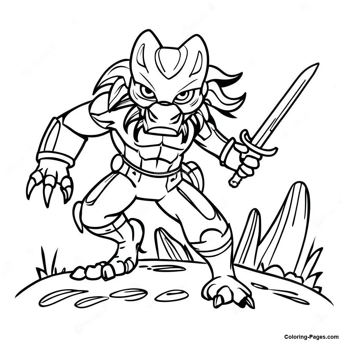 Stealthy predator stalking prey coloring page coloring-pages printable coloring page