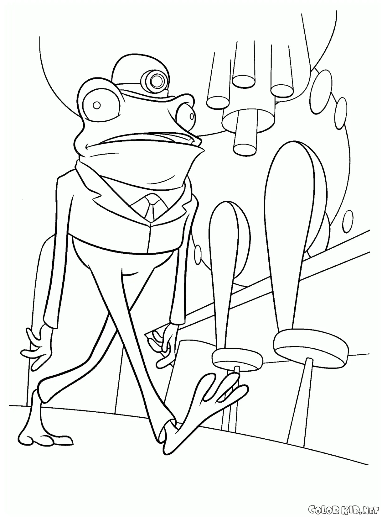 Coloring page time machine