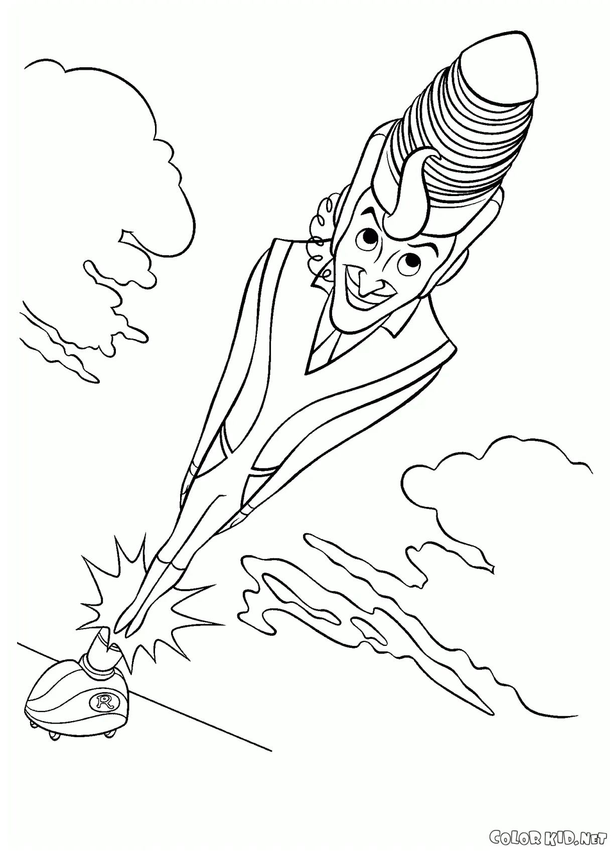 Coloring page - Time travel