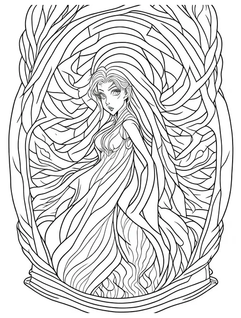 Premium Vector | Unleash imagination time travel coloring illustration