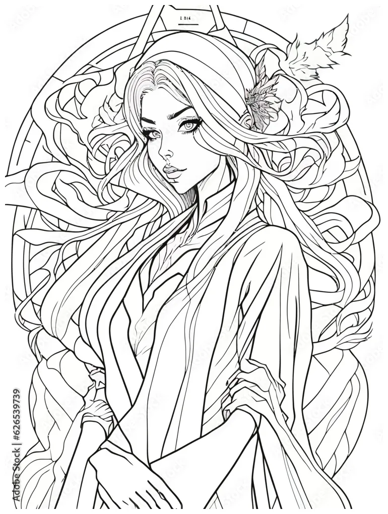 Temporal Adventures Await: Printable Time Travel Coloring Page Stock