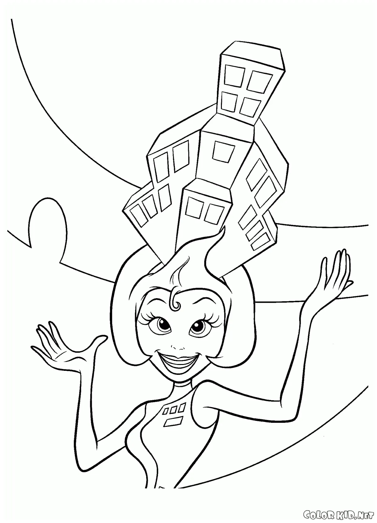 Coloring page - Time travel