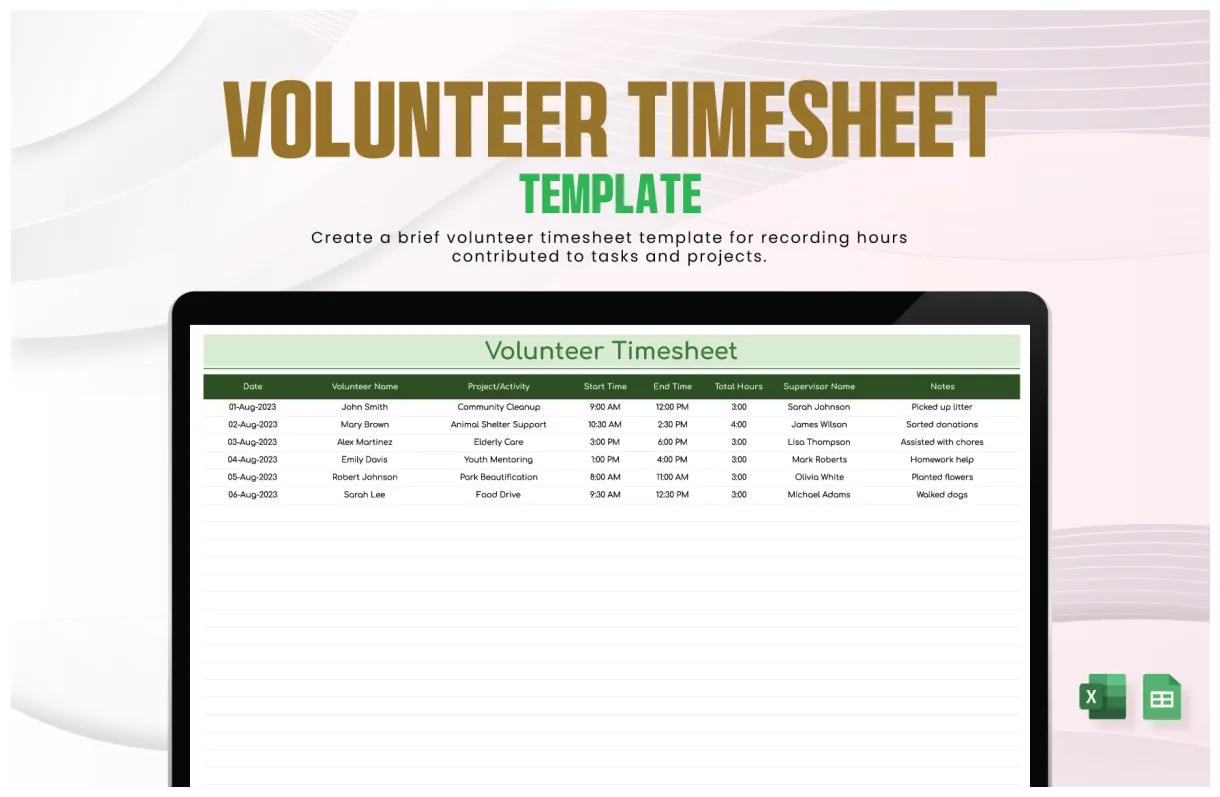 Overtime in excel, google sheets download