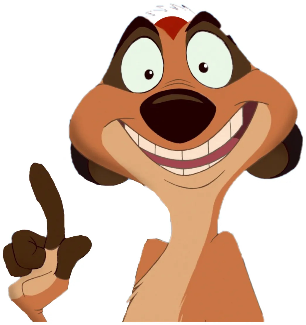 Тимон картинка на белом фоне