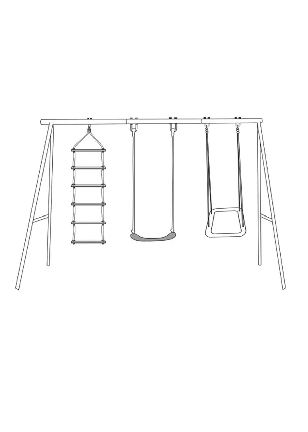 Swing set coloring pages [2025]