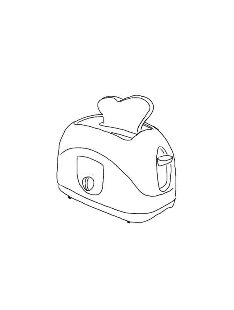 Toaster coloring pages