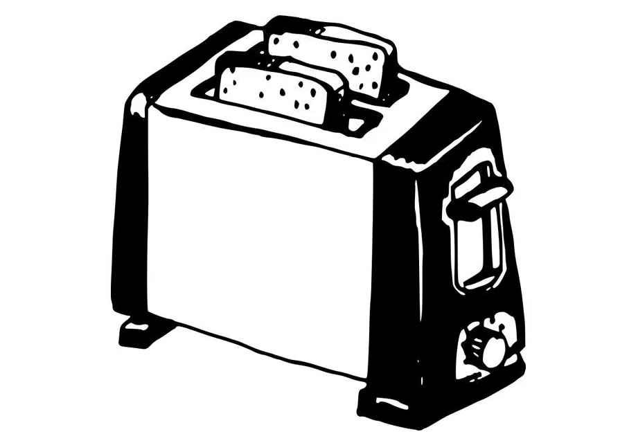 Coloring page toaster free printables img 19078