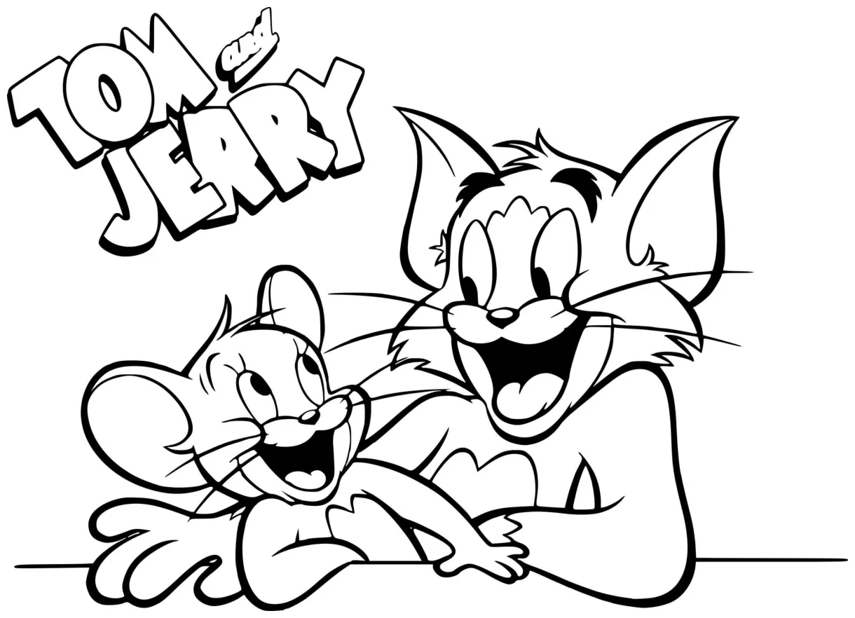 Laughing Tom And Jerry coloring page - Download, Print or Color Online