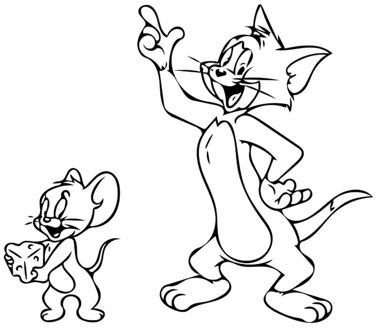 Drawing Tom And Jerry coloring page - Download, Print or Color Online