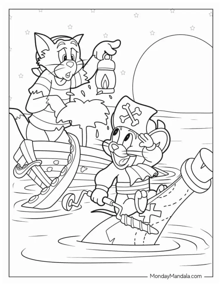 24 tom and jerry coloring pages free pdf printables