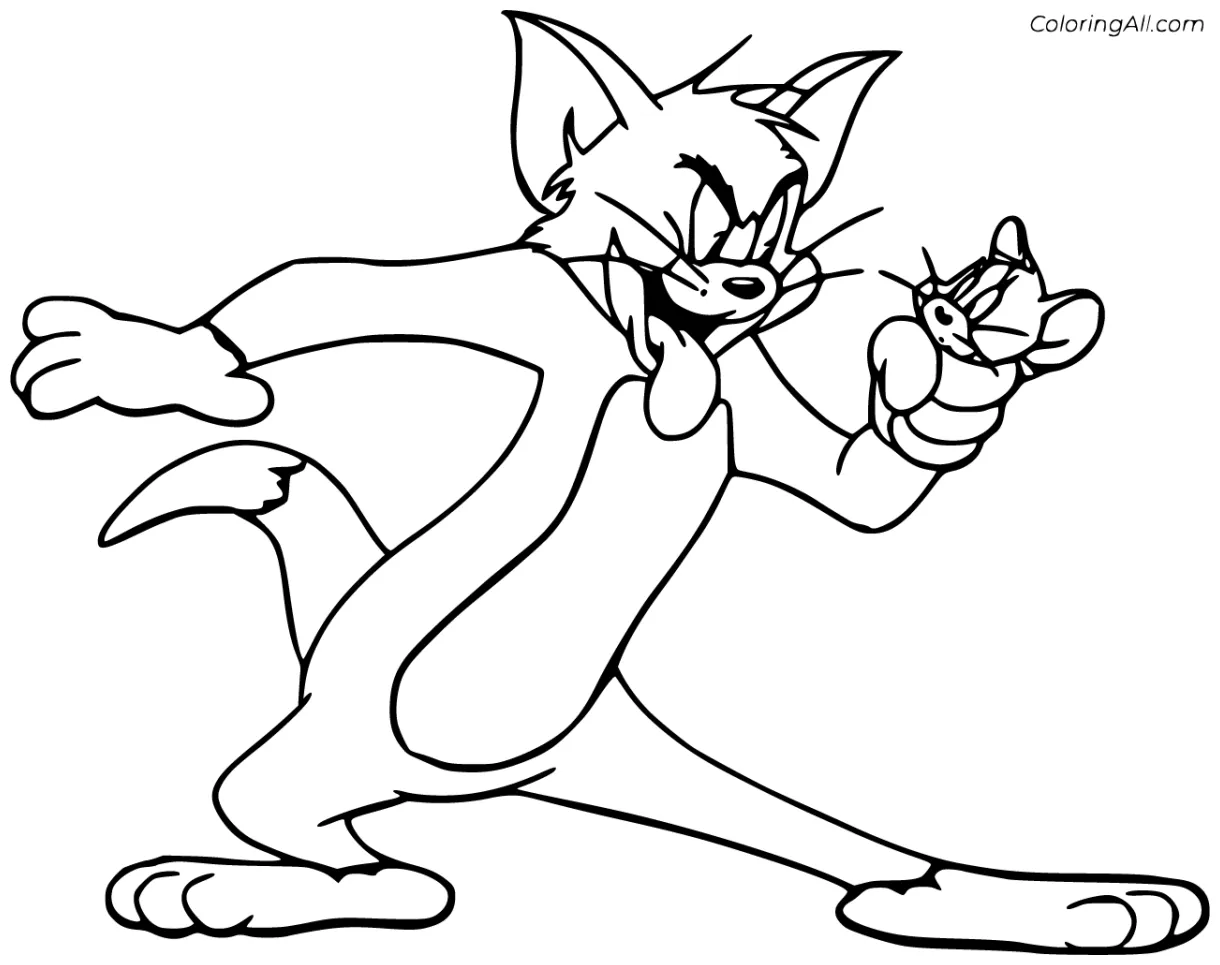 Tom and jerry coloring pages coloringall