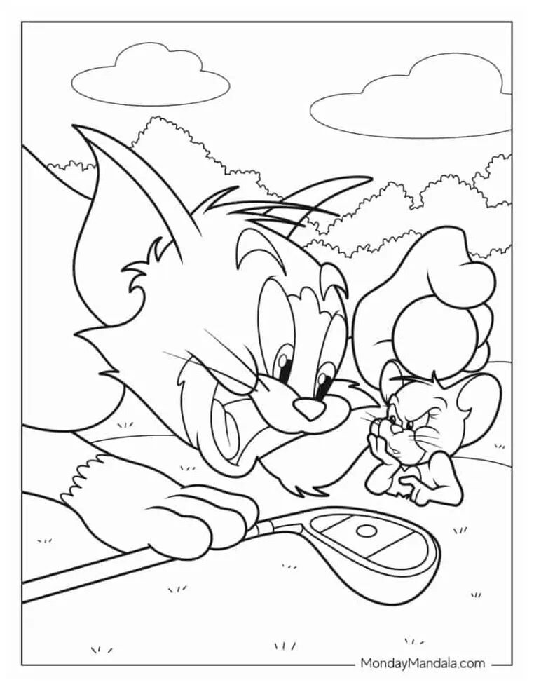 24 tom and jerry coloring pages free pdf printables printable coloring page