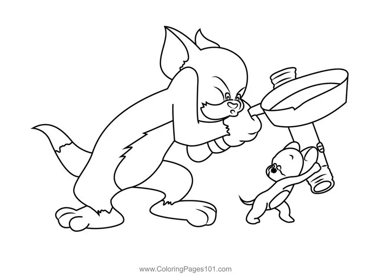 Pin on tom and jerry coloring pages