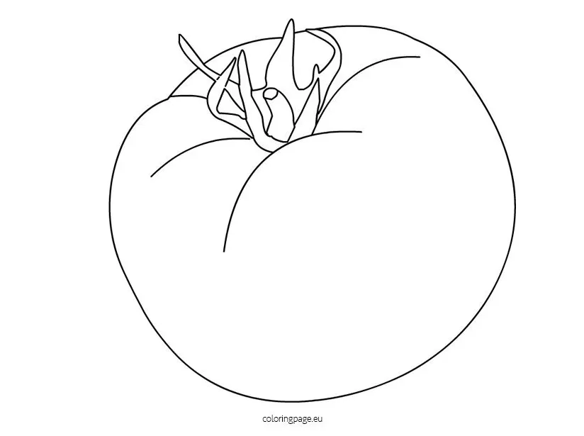 Tomato coloring sheet coloring page