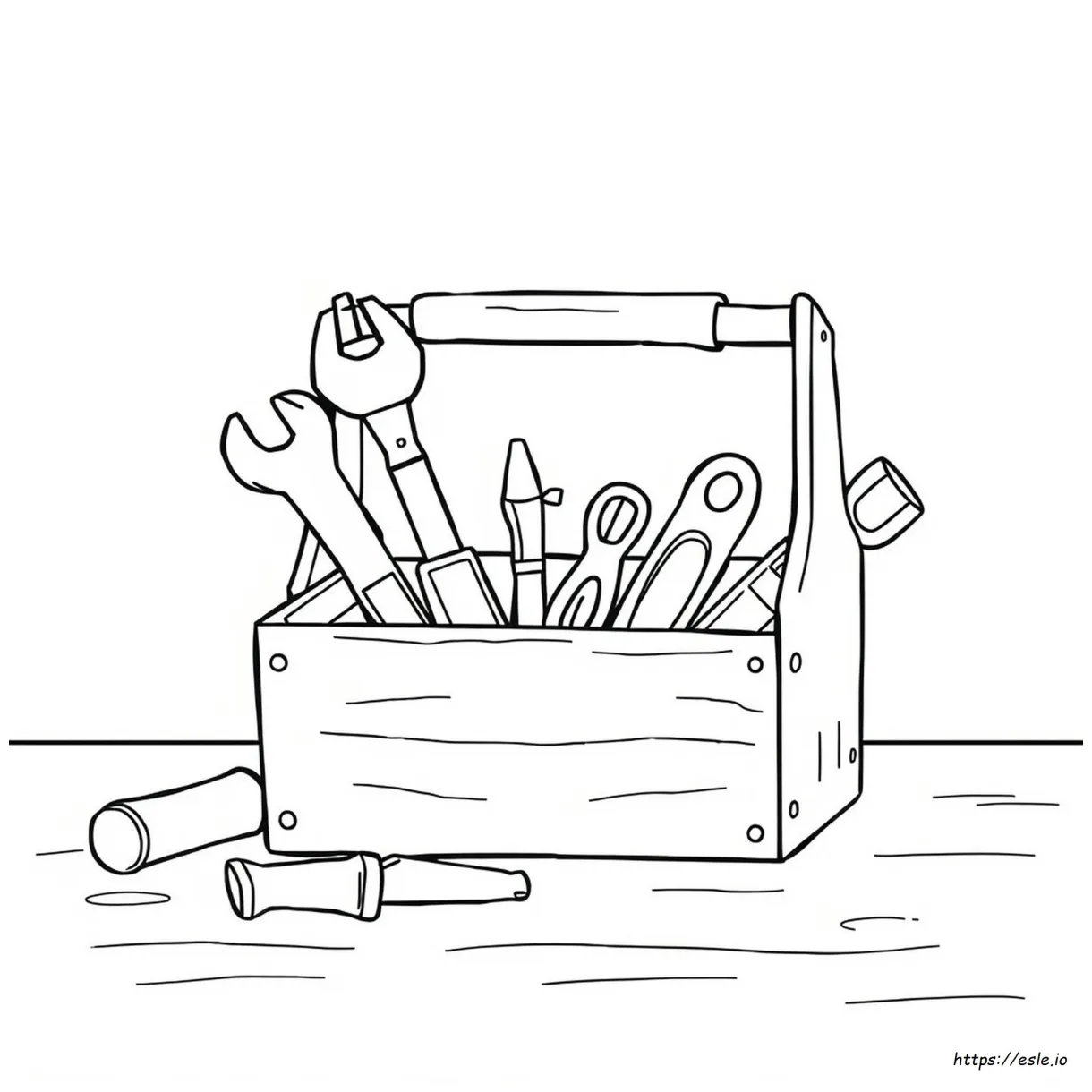 Toolbox coloring page