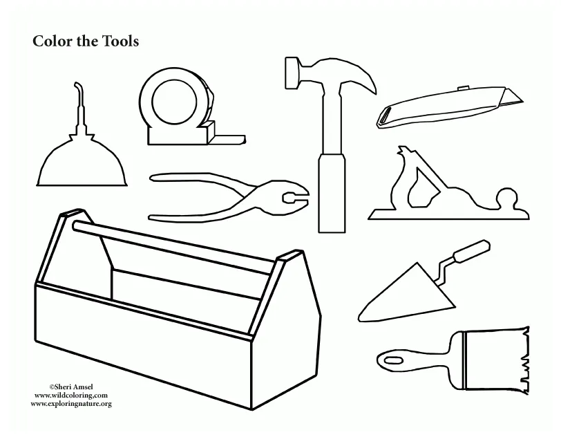 Tool box coloring page coloring home
