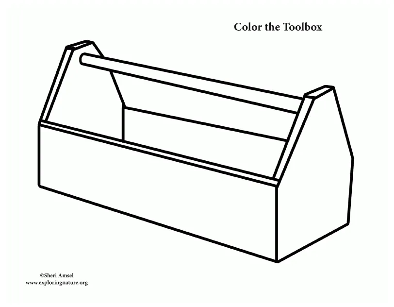 Tool box coloring page coloring home