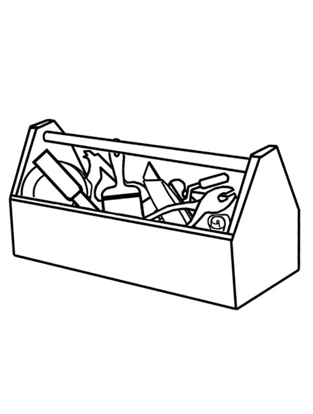 Tool box coloring page funny coloring pages