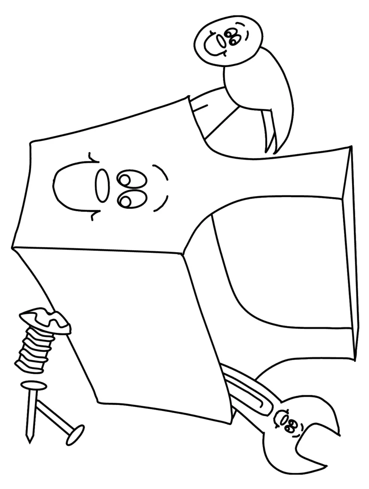 Tool box coloring page printable tool box coloring sheet