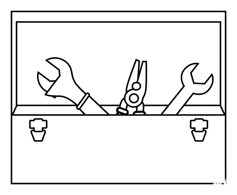 Toolbox emoji coloring page colouringpages
