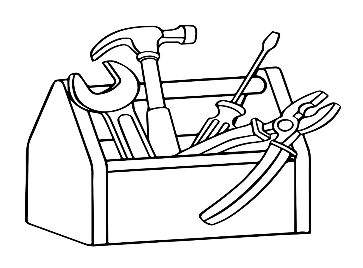 Toolbox and wrench coloring pages wrench coloring pages coloring