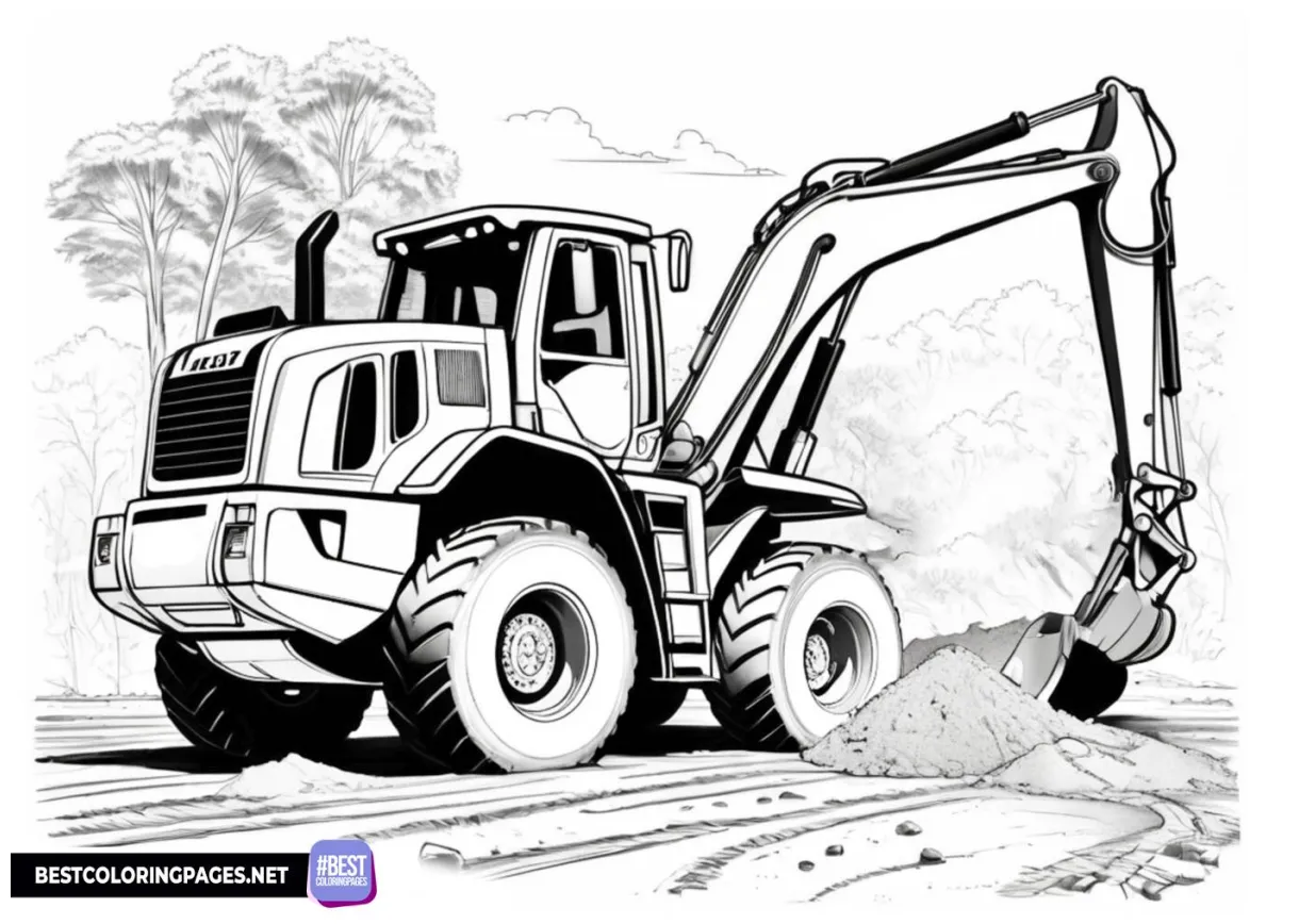 Excavator coloring pages - Bestcoloringpages.net