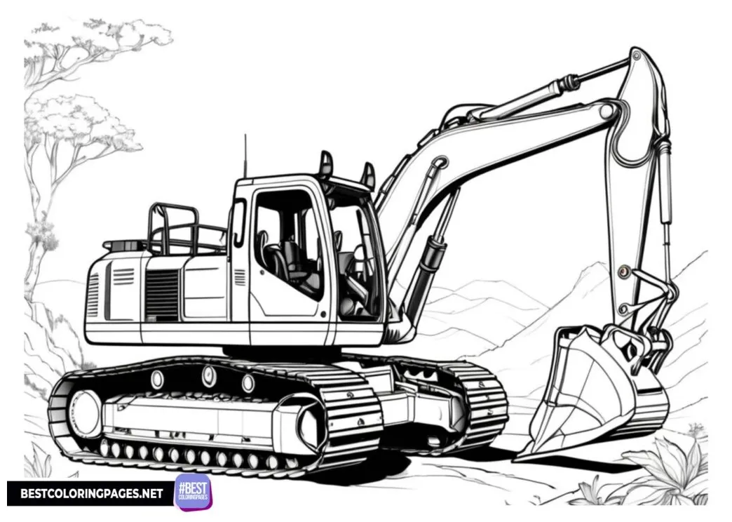 Excavator coloring pages bestcoloringpages