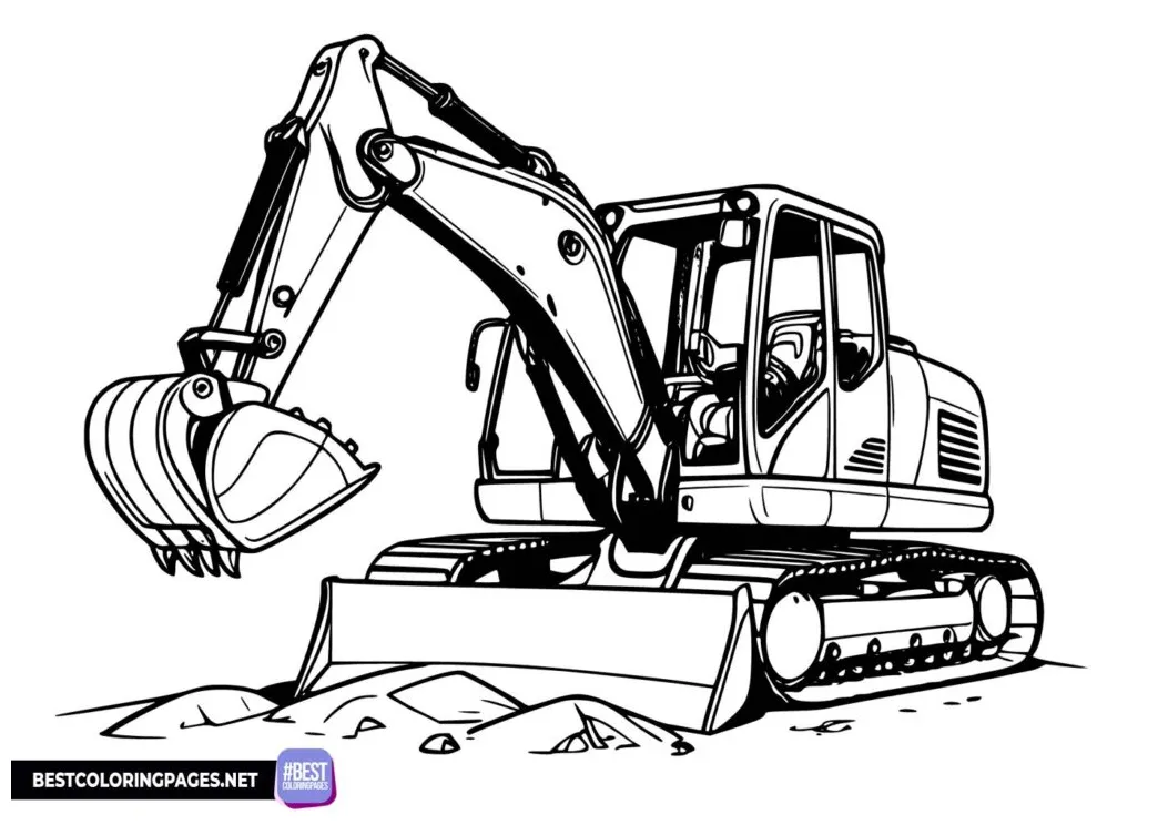 Excavator coloring pages - Bestcoloringpages.net
