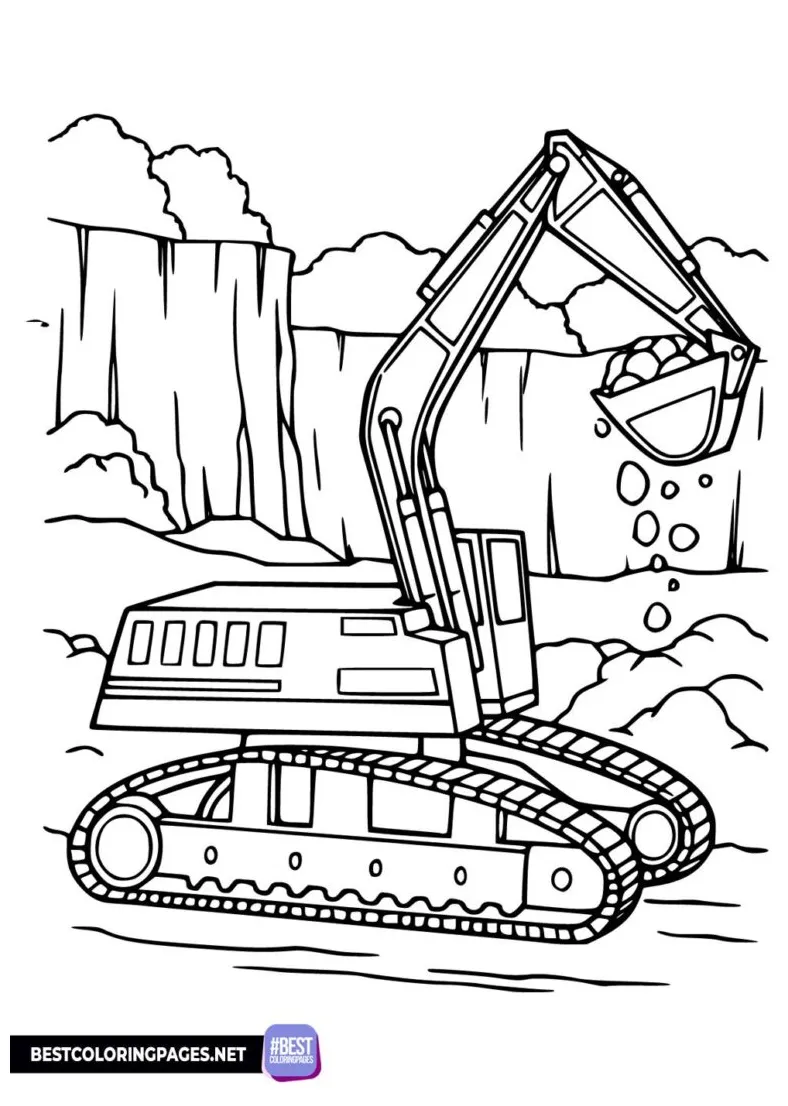 Excavator coloring pages bestcoloringpages
