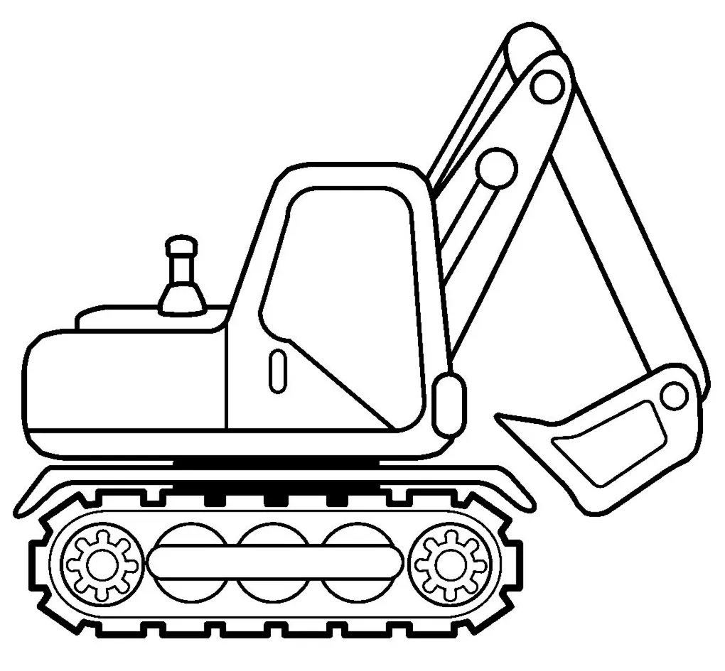 Excavator coloring page at getdrawings printable coloring page