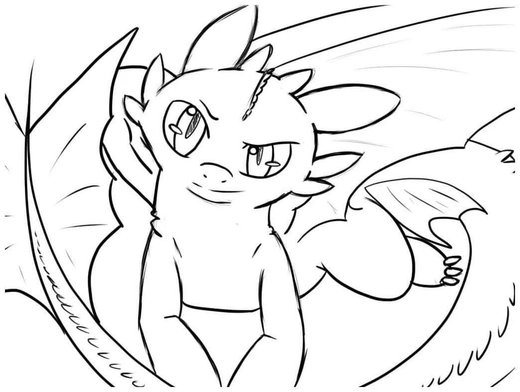 Night Fury Toothless Coloring Pages [2025]