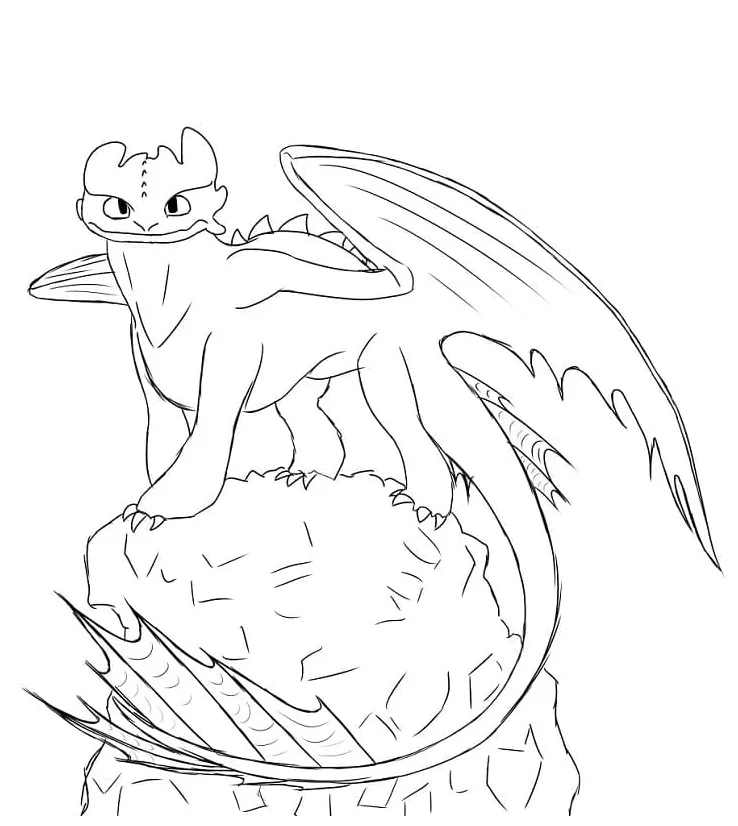 Night Fury coloring page - Download, Print or Color Online for Free