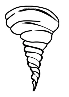 Tornado coloring page