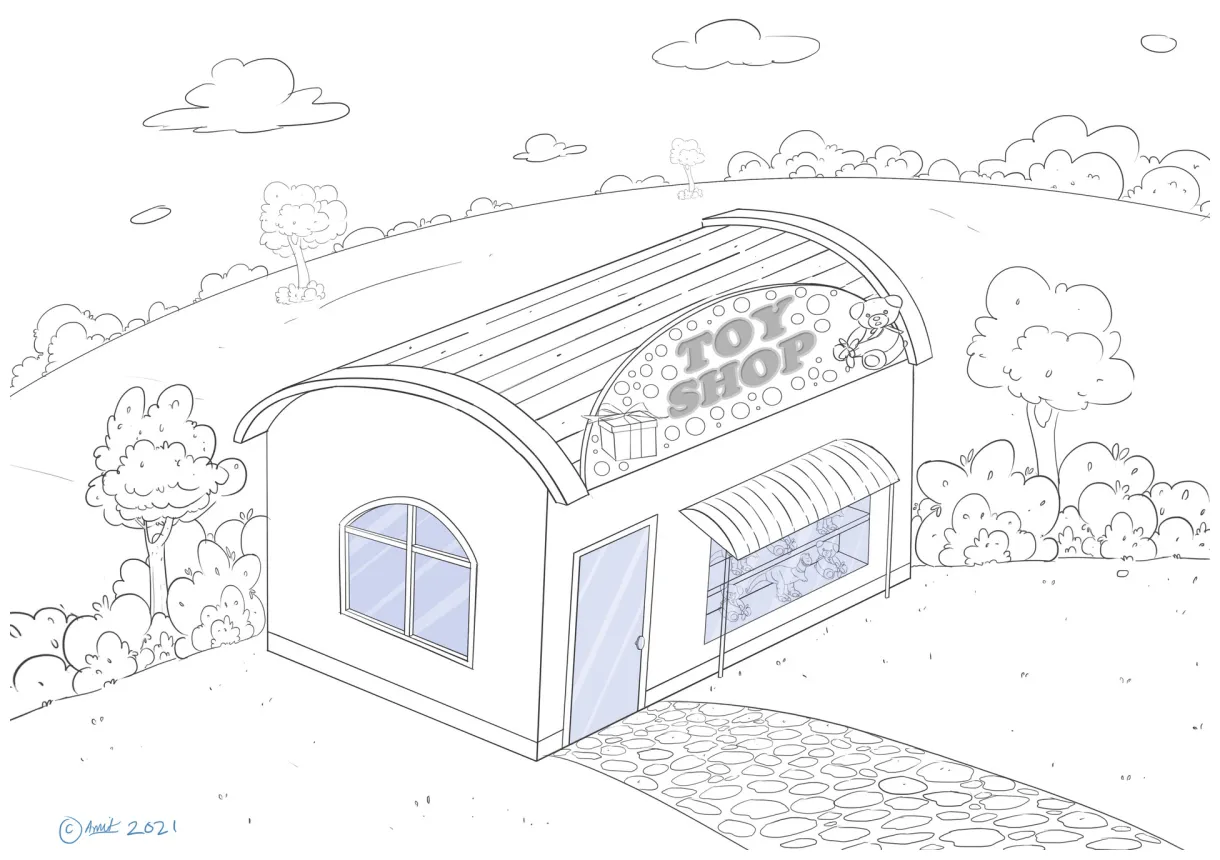 Toy Store Coloring Page