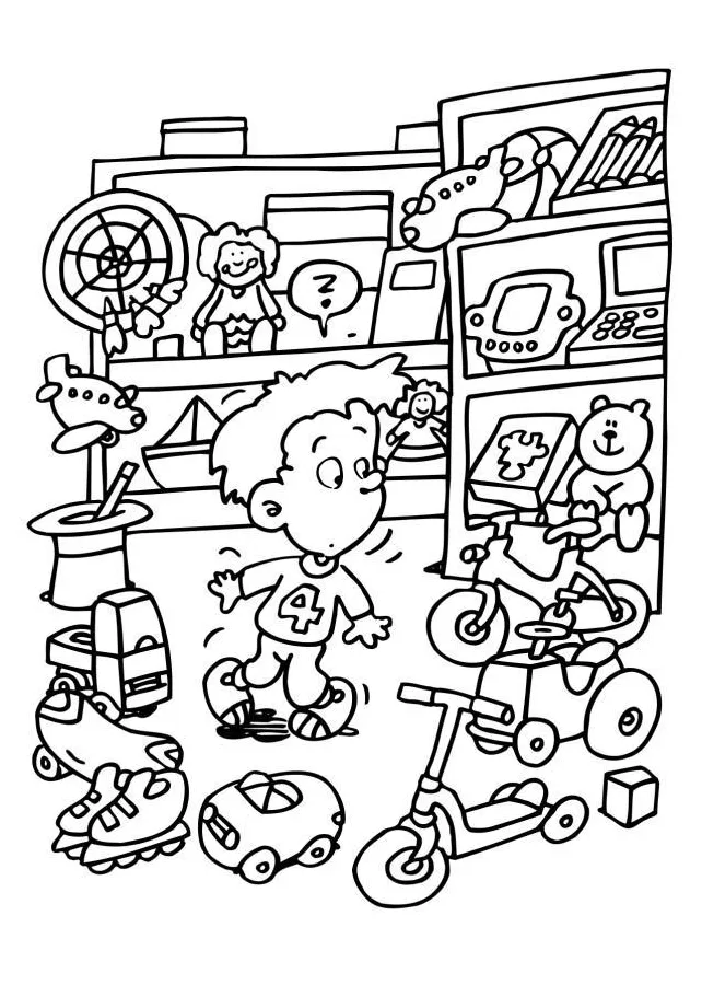 Coloring Page toy store - Free printables - Img 6548