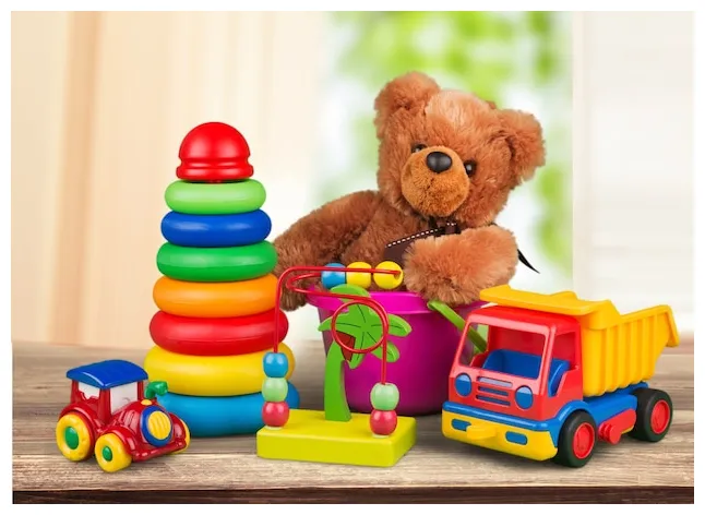 Premium toys collection isolated on light