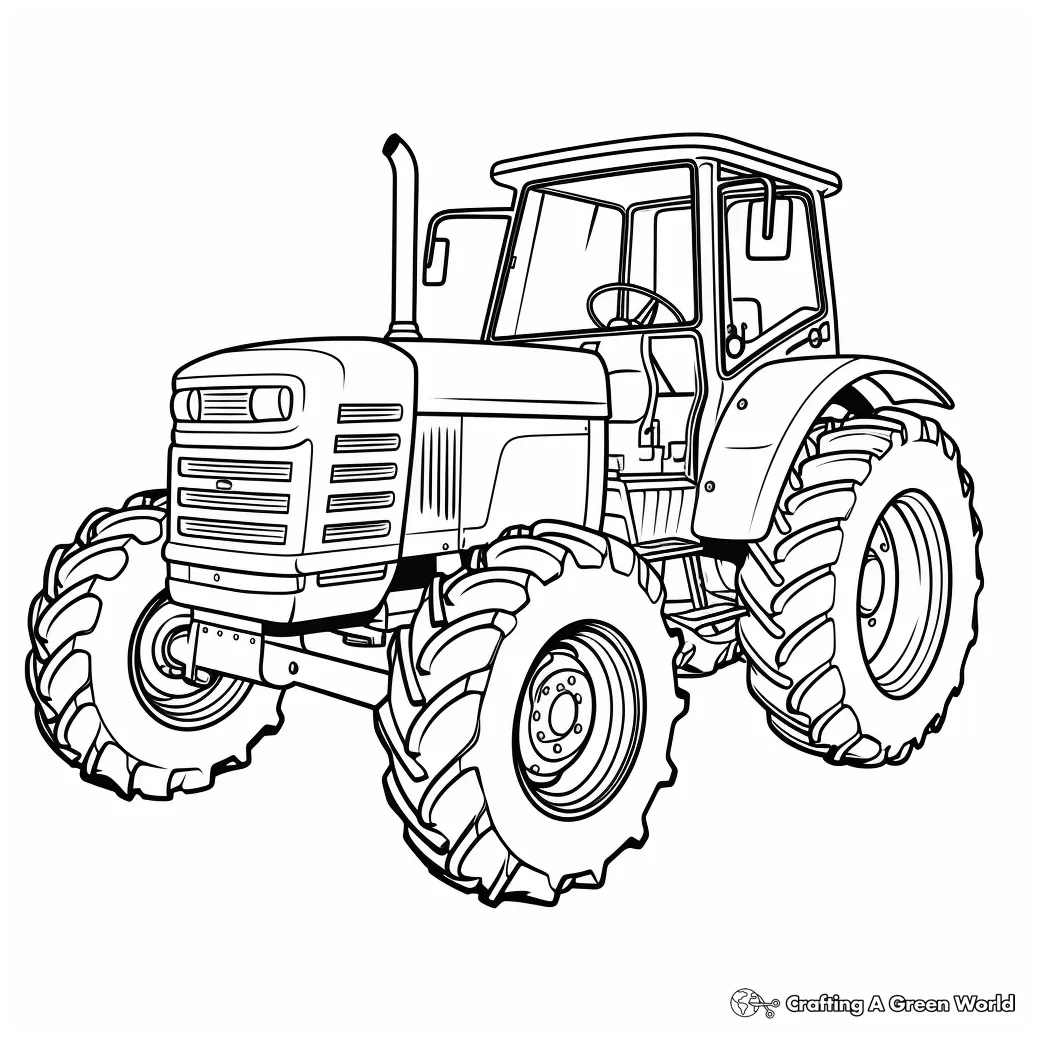 Coloring tractor pages printable coloring page