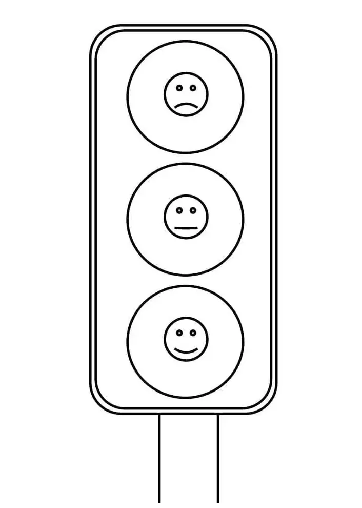 Traffic light coloring page