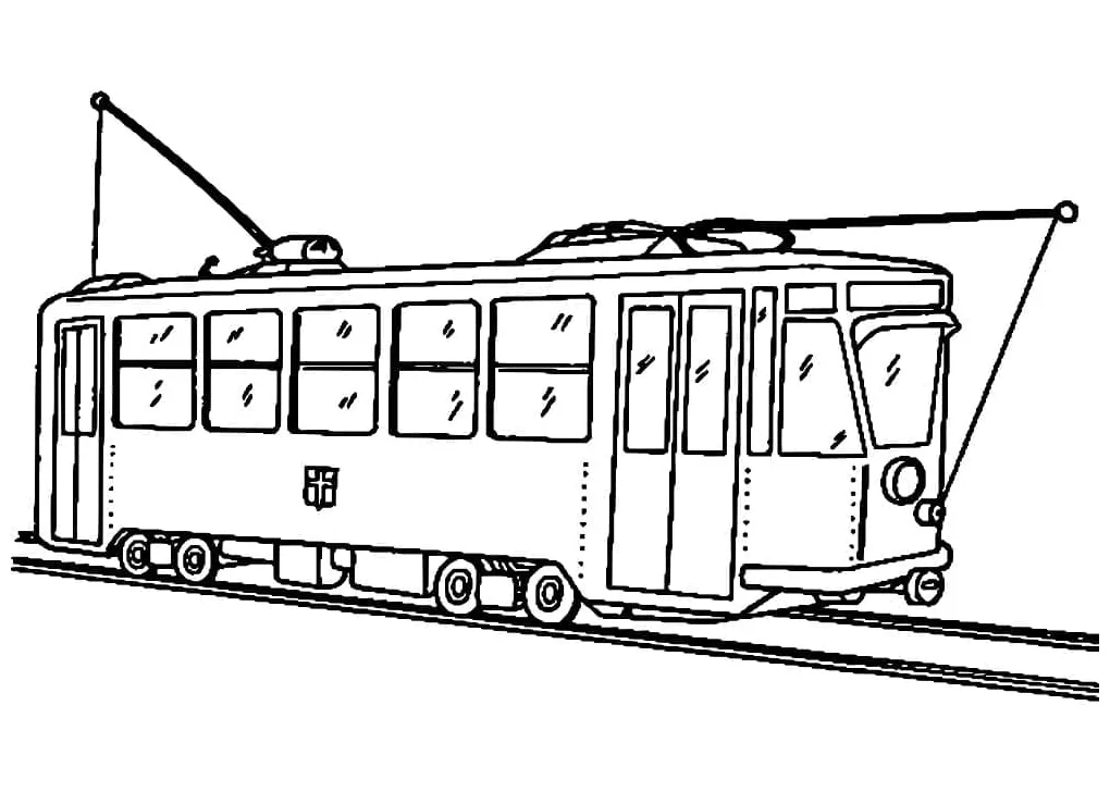 Tram free coloring page download, print or color online for free