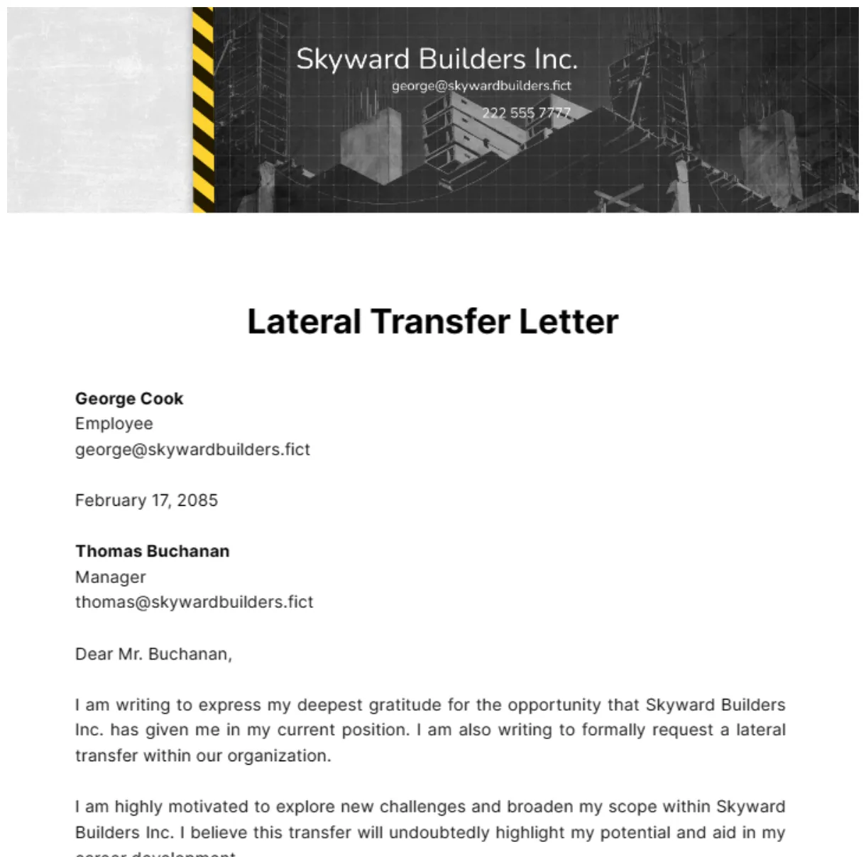 Internal transfer letter template templates.maexproit