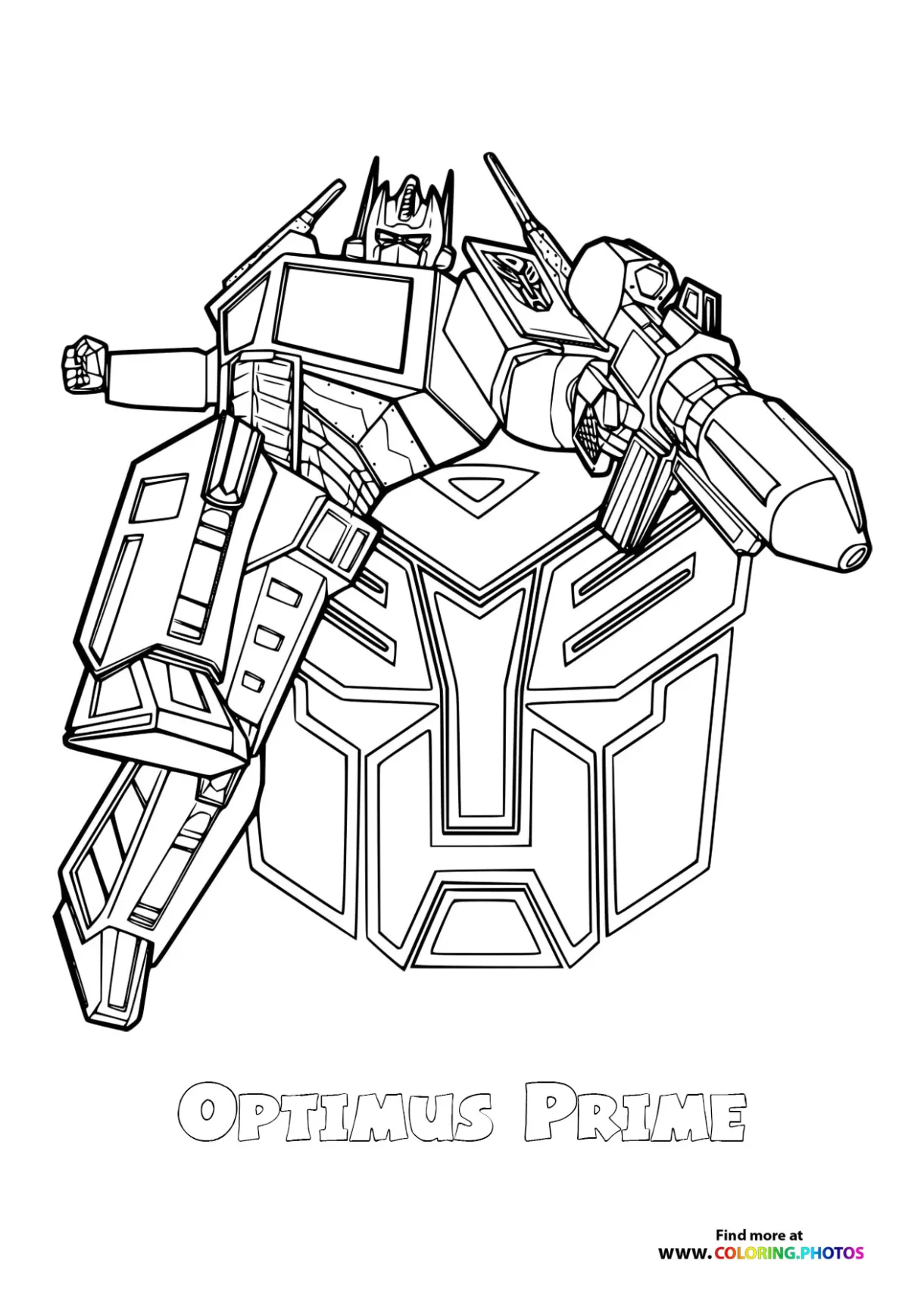 Transformers one coloring pages for kids