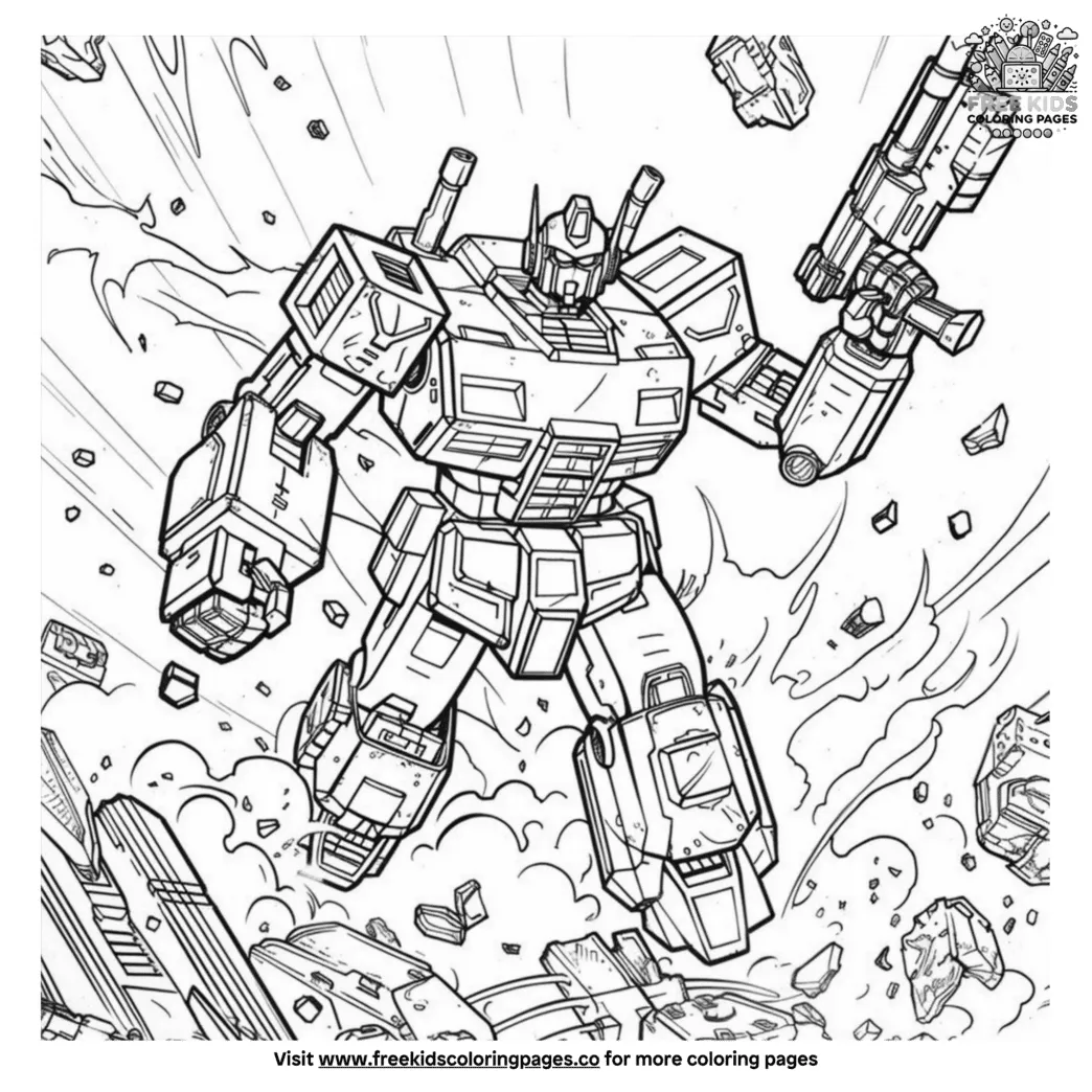 Exciting transformer robot coloring pages