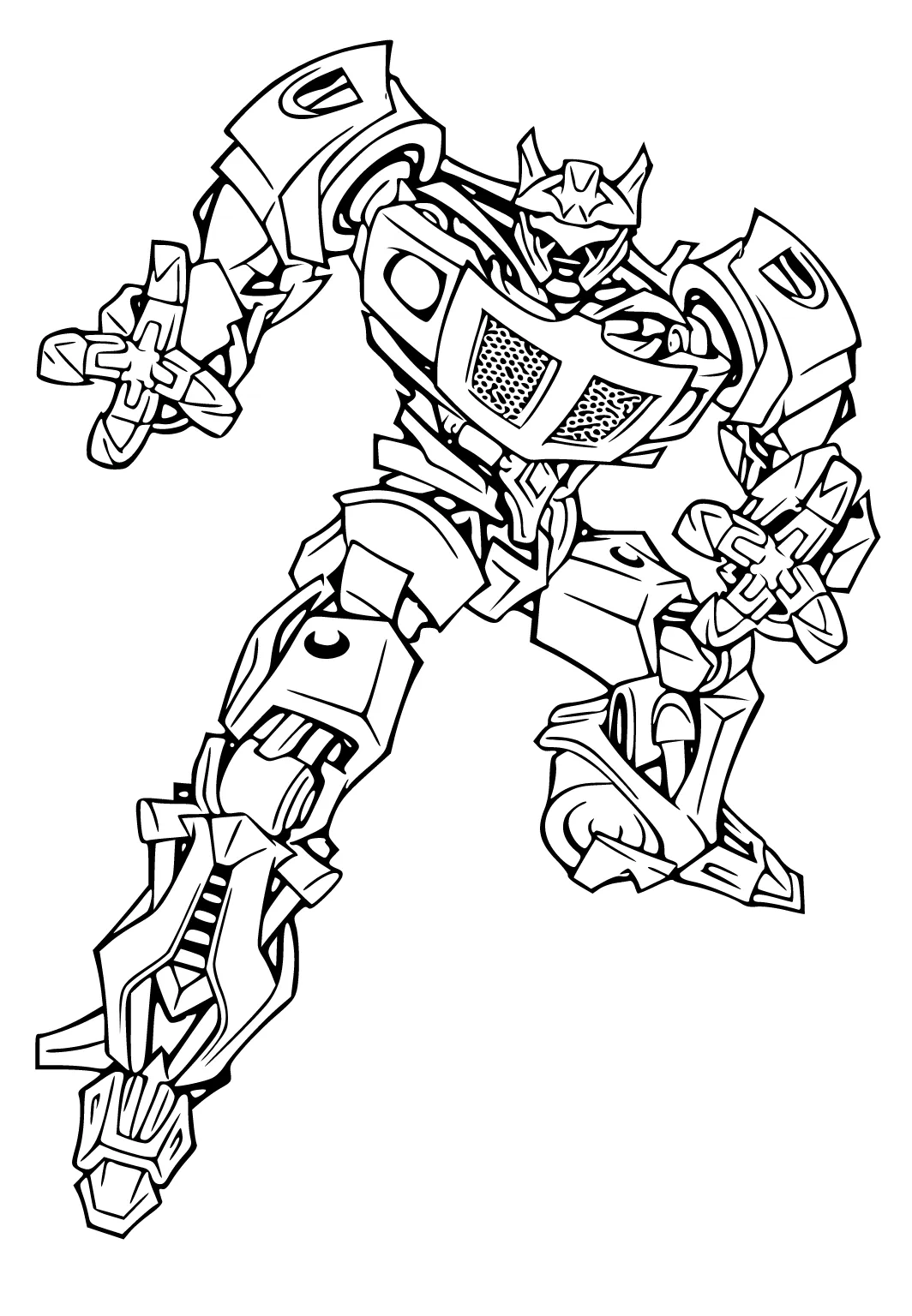 Free printable transformers robot coloring page, sheet and picture for