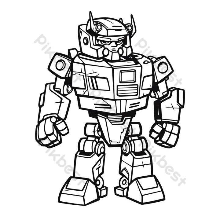 Outline sketch transformers robot coloring pages drawing vector png