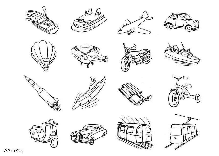 Coloring page transportation icons free printables img 6932