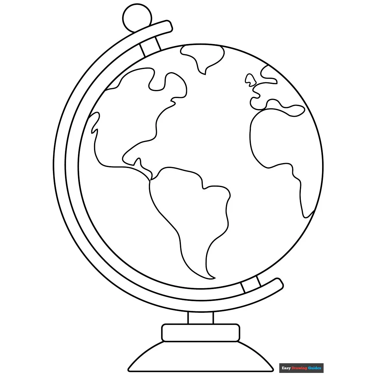 Globe printable adult coloring page from favoreads coloring book pages