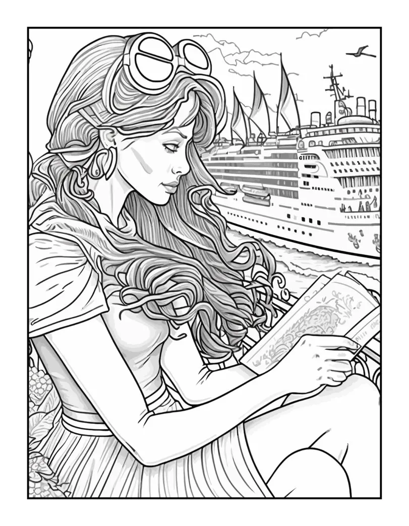 Color your way across the globe travel coloring pages for all ages