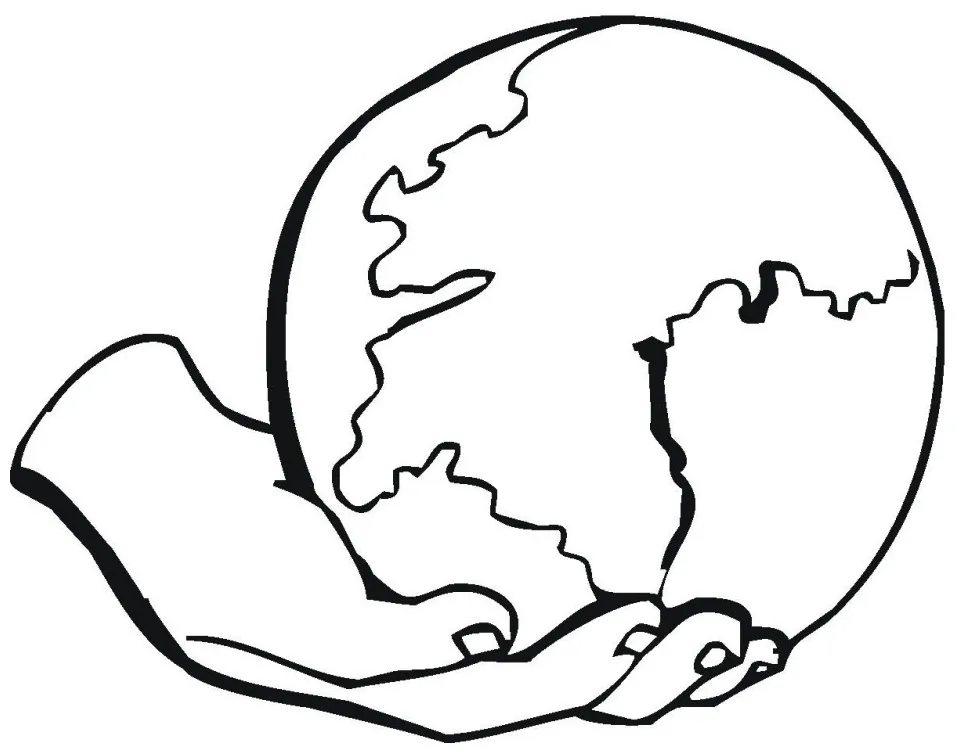 Globe coloring page on clipartmag