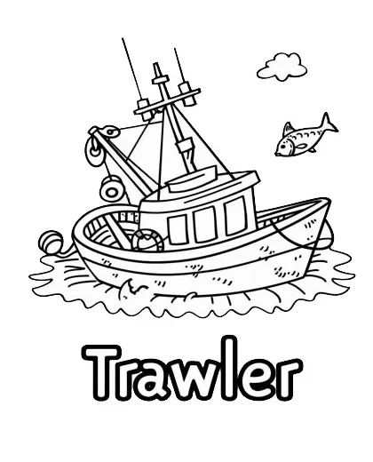 Boats and ships coloring pages